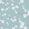 Online Brewster/ASP 2764-24324 Sakura Turquoise Floral Wallpaper