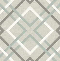 Discount Brewster/ASP 2901-22649 Saltire Emile Taupe Lattice Wallpaper