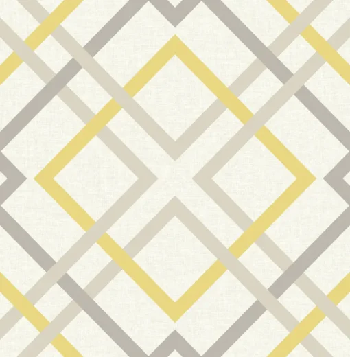 New Brewster/ASP 2901-22652 Saltire Emile Yellow Lattice Wallpaper