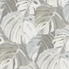 Fashion Brewster/ASP 2969-26008 Samara Stone Monstrera Leaf Wallpaper