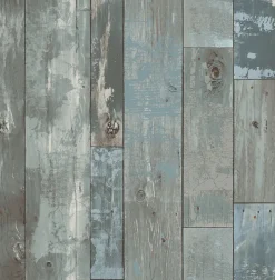 New Brewster/ASP 2922-24053 Samuel Grey Distressed Wood Wallpaper