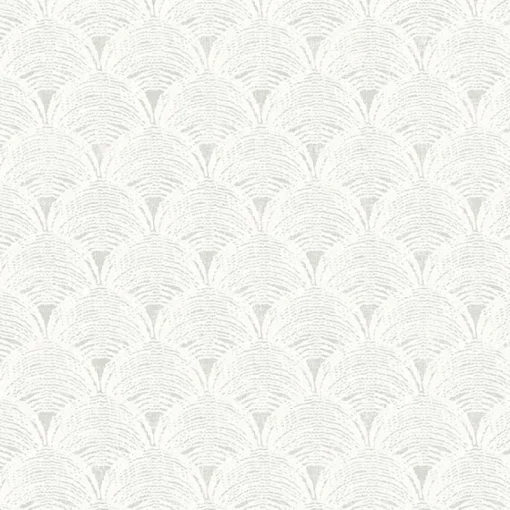 New Brewster 3120-13655 Santiago Grey Scalloped Wallpaper