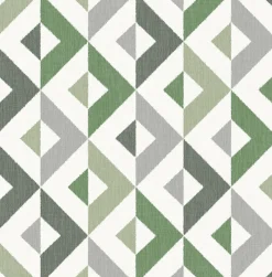 Best Brewster/ASP 2902-25543 Seesaw Green Geometric Faux Linen Wallpaper