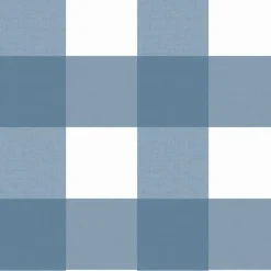 Sale Brewster Selah Blue Gingham Wallpaper