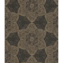 Sale Brewster 376050 Seychelles Brown Medallion Wallpaper