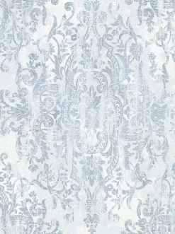 Fashion Brewster 2909-SH-13006 Shirley Slate Distressed Damask Wallpaper