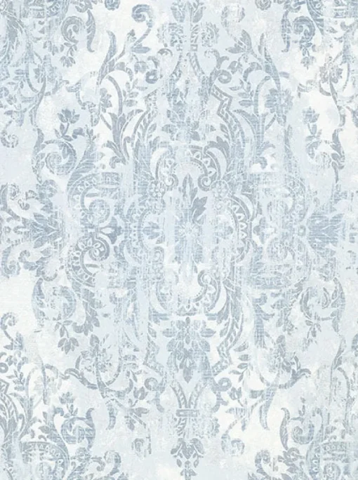 Fashion Brewster 2909-SH-13006 Shirley Slate Distressed Damask Wallpaper