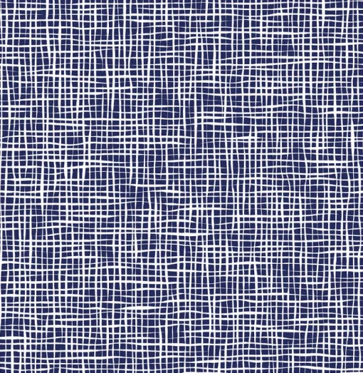 Outlet Brewster/ASP 2764-24330 Shanti Blue Grid Wallpaper