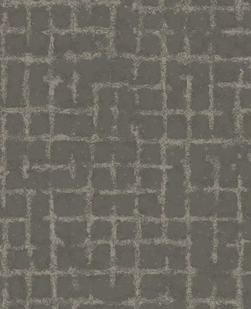 Best Brewster/ASP 2964-87349 Shea Charcoal Distressed Geometric Wallpaper