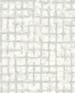 Clearance Brewster/ASP 2964-87348 Shea Light Grey Distressed Geometric Wallpaper