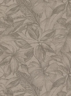 Discount Brewster 2910-2744 Simone Light Brown Tropical Wallpaper