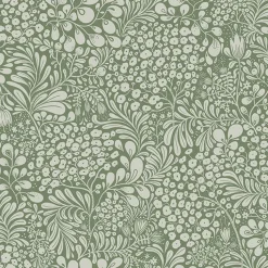 New Brewster/ASP 2932-65125 Siv Dark Green Botanical Wallpaper