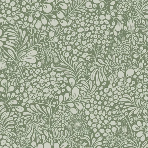New Brewster/ASP 2932-65125 Siv Dark Green Botanical Wallpaper