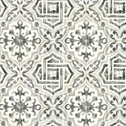 Clearance Brewster 3117-12331 Sonoma Black Spanish Tile Wallpaper