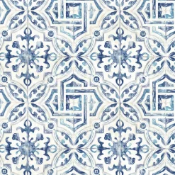 Outlet Brewster 3123-12332 Sonoma Blue Spanish Tile Wallpaper
