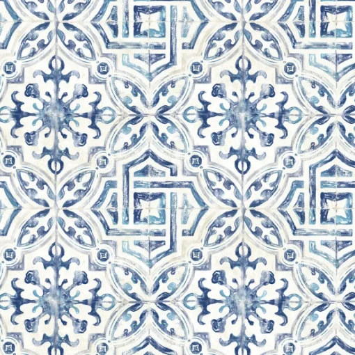 Outlet Brewster 3123-12332 Sonoma Blue Spanish Tile Wallpaper