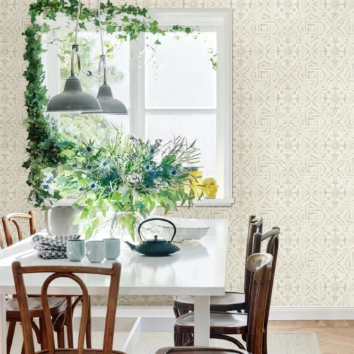 Fashion Brewster 3117-12333 Sonoma Grey Spanish Tile Wallpaper