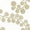 Online Laura Kiran Spiral Branch Print Gold On White Fabric