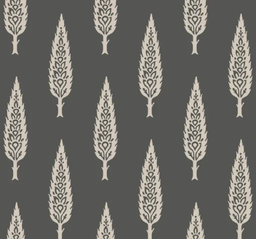 Best York SS2607 Black Taupe Juniper Tree Wallpaper