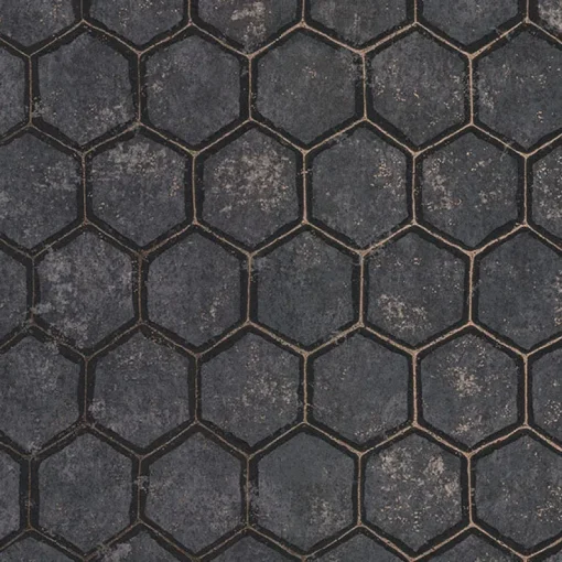 New Brewster 2927-00403 Starling Charcoal Honeycomb Wallpaper