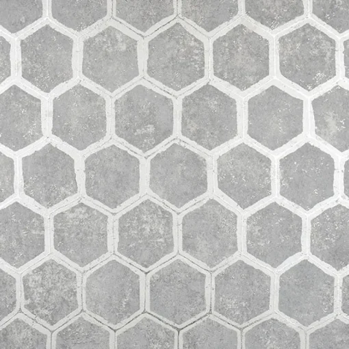 New Brewster 2927-00404 Starling Pewter Honeycomb Wallpaper