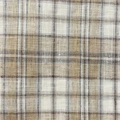 Clearance Stock/PKaufmann_inc/PK Stately Tussah Taupe Grey Cream Plaid P Kaufmann Fabric