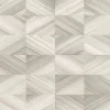 Fashion Brewster 2904-25377 Stratum Taupe Geometric Faux Wood Wallpaper