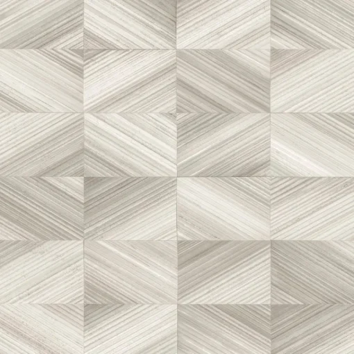 Fashion Brewster 2904-25377 Stratum Taupe Geometric Faux Wood Wallpaper