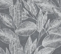 Discount Brewster 4035-37836-4 Suki Grey Leaves Wallpaper