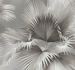 Clearance Brewster/ASP 2927-81908 Summer Palm Platinum Tropical Wallpaper