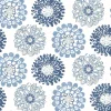 Discount Brewster 3120-13705 Sunkissed Blue Floral Wallpaper