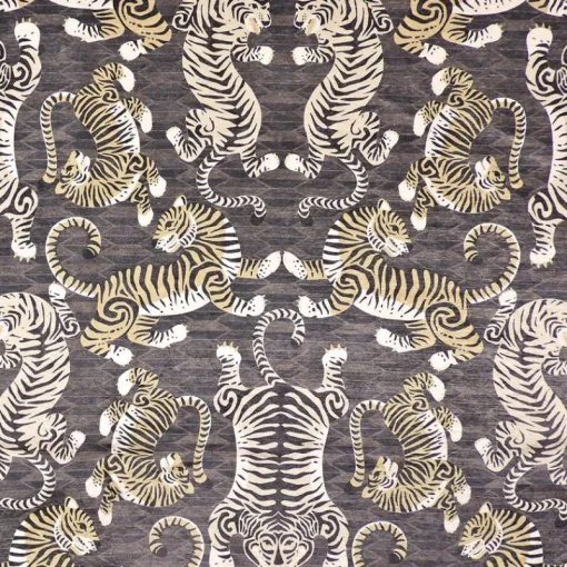 Discount Regal Tabby Charcoal Fabric
