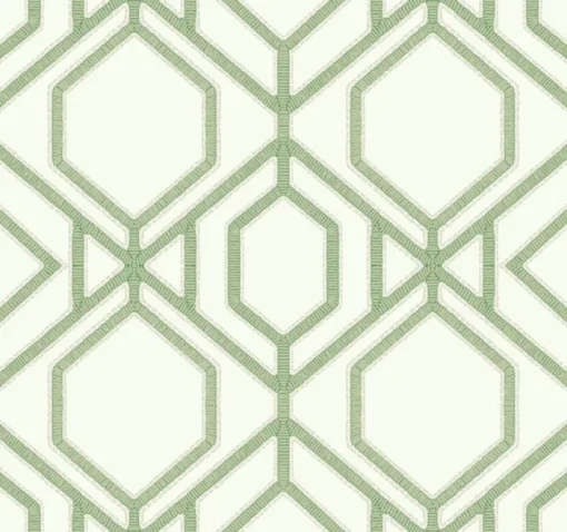 New York TC2631 Green Sawgrass Trellis Wallpaper