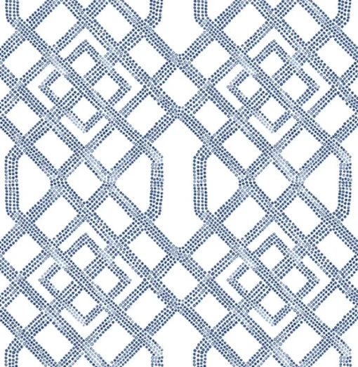 New Brewster/ASP 2861-25708 Traverse Blue Trellis Wallpaper