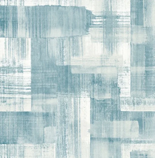 Sale Brewster/ASP 2889-25226 Trosa Teal Brushstroke Wallpaper