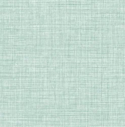 New Brewster 2767-24271 Tuckernuck Teal Linen Wallpaper