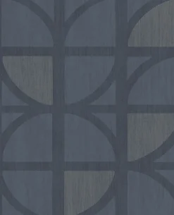 Hot Brewster 395813 Tulip Dark Blue Geometric Trellis Wallpaper