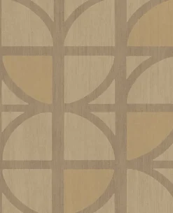 Fashion Brewster 395811 Tulip Gold Geometric Trellis Wallpaper