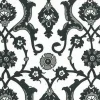 Clearance Laura Kiran Turkish Tile Print Jet White Fabric