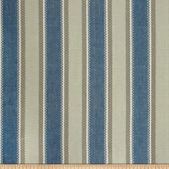 New Laura Kiran Valencia Stripe Blue Aqua Fabric