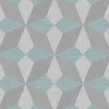 Fashion Brewster/ASP 2908-25304 Valiant Aqua Faux Grasscloth Geometric Wallpaper