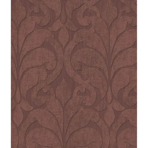 Hot Brewster 376002 Vallon Maroon Damask Wallpaper