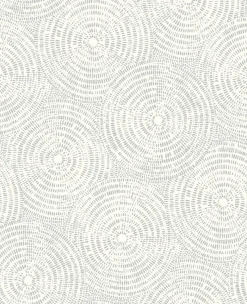 Outlet Brewster 2904-24523 Vatten Platinum Geometric Wallpaper