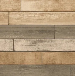 Fashion Brewster/ASP Weathered Plank Wheat Wood Texture Wallpaper