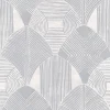 Best Brewster/ASP 2964-25929 Westport Pewter Geometric Wallpaper