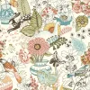 Discount Brewster/ASP 2821-12802 Whimsy Pink Fauna Wallpaper