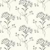 Discount York Wildflower Black on White Magnolia Home Vol. II Wallpaper