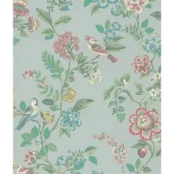 Clearance Brewster 375061 Willem Mint Painted Garden Wallpaper