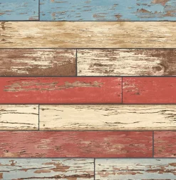 Outlet Brewster/ASP 2922-22319 Wynona Multicolor Scrap Wood Wallpaper