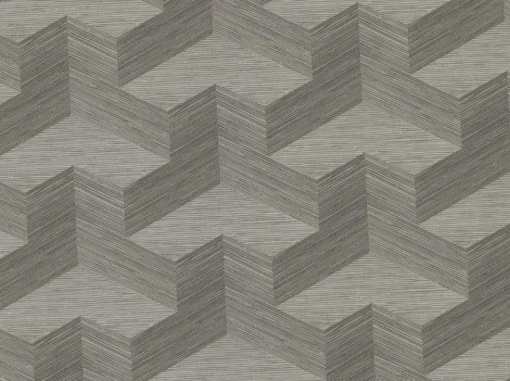 Best Brewster/ASP 2829-82067 Y Knot Grey Geometric Texture Wallpaper